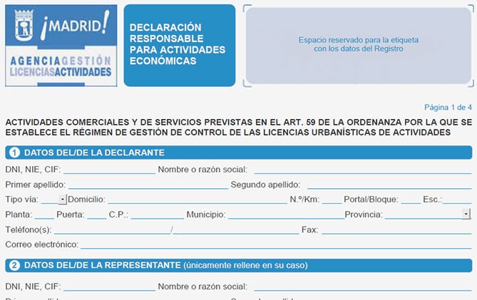 declaración responsable